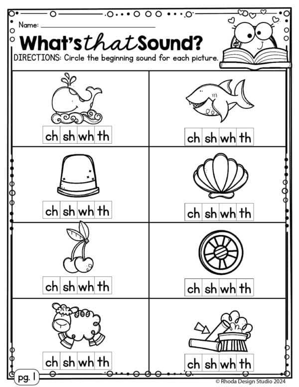 consonant digraphs worksheets