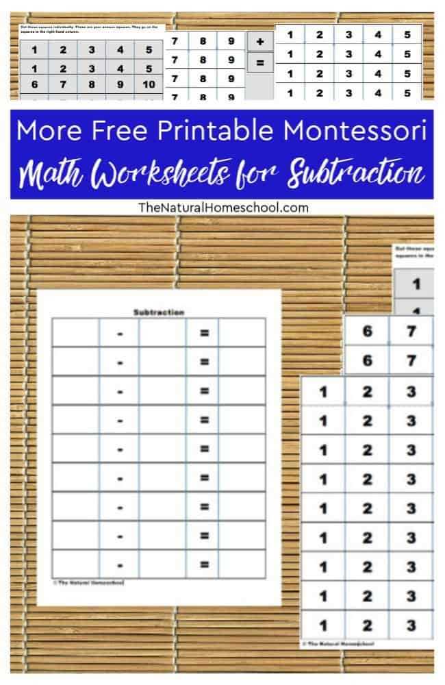 montessori math worksheets