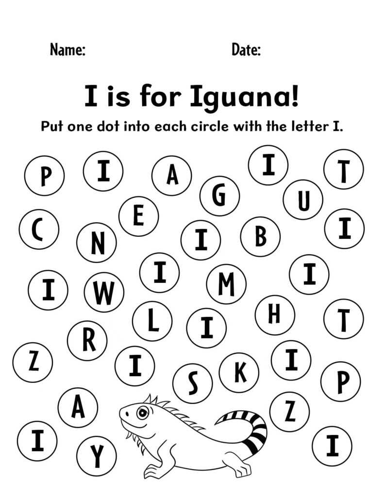 letter i worksheets free printables
