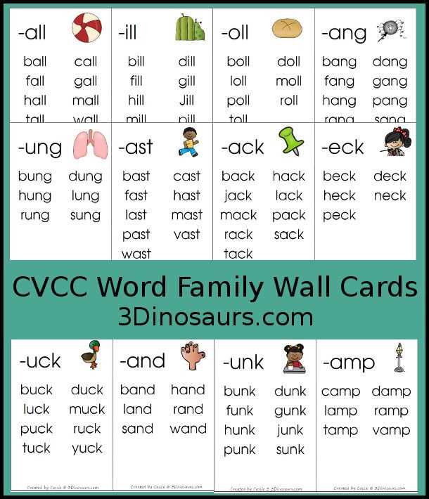 ccvcc words list worksheets