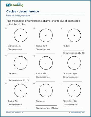 find circumference worksheet
