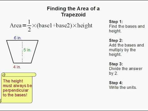 worksheet on area of trapezoid