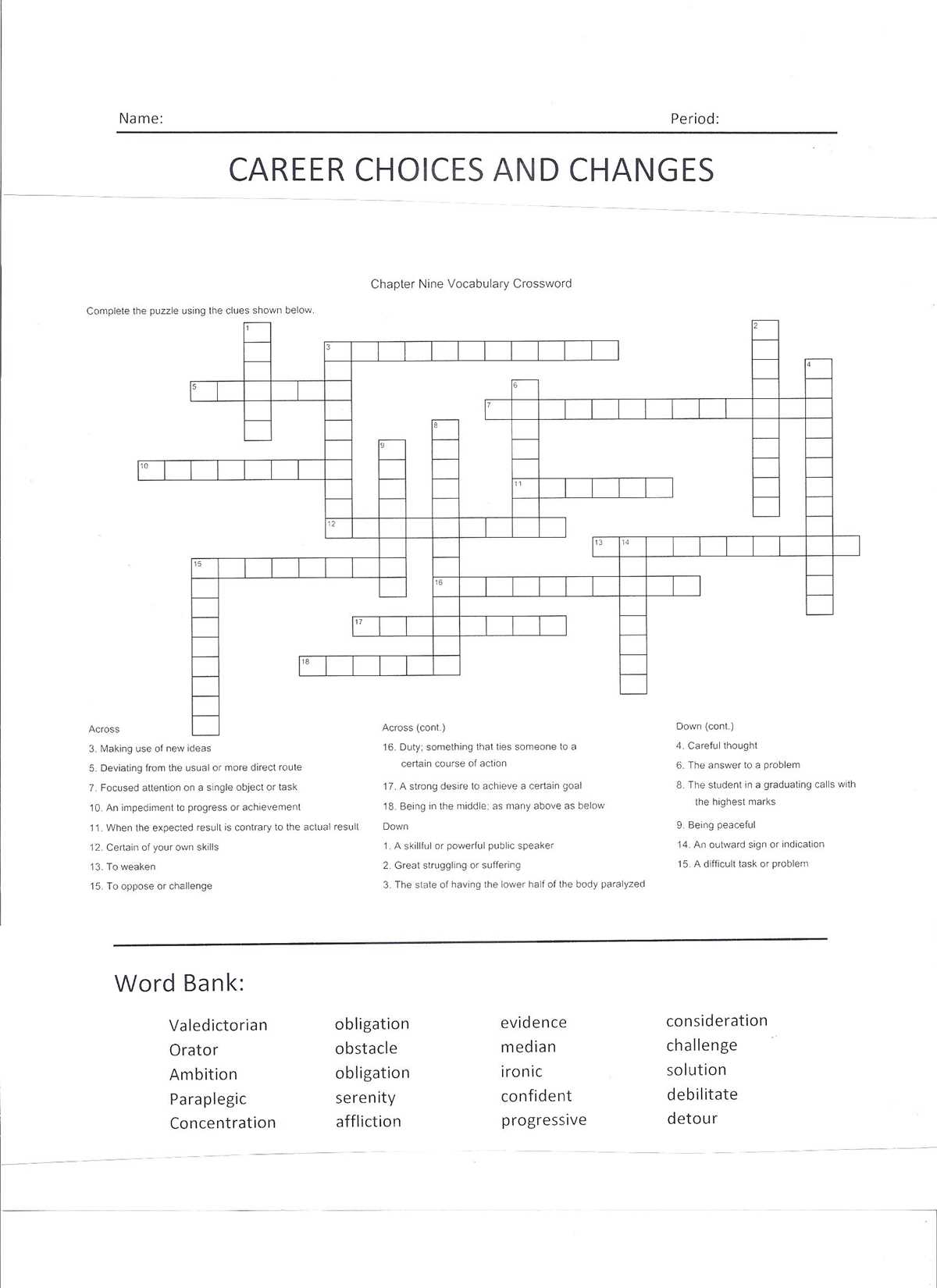 career readiness worksheets for high school students