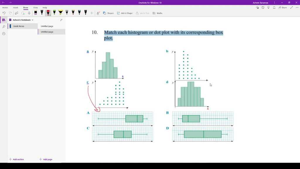 dot plot and histogram worksheet
