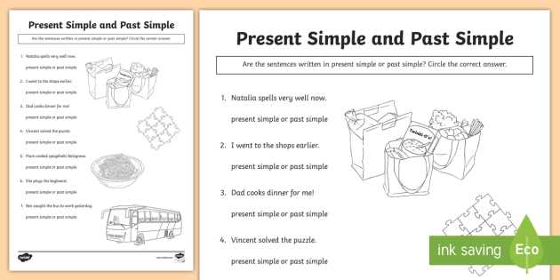 change simple present to simple past worksheet