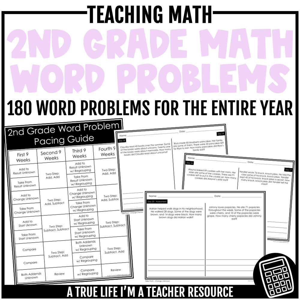change unknown word problems worksheet