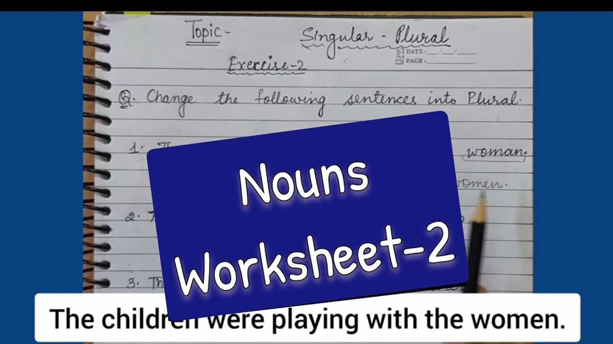 changing singular to plural nouns worksheet
