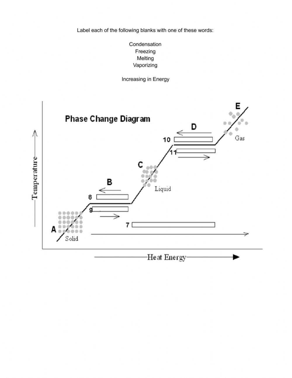 changing states of matter worksheet