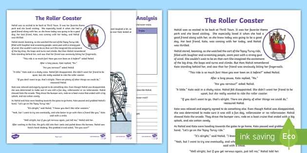 character analysis reading comprehension worksheet