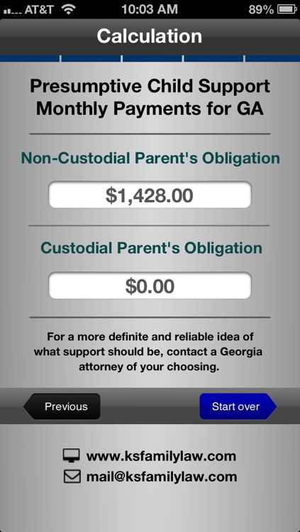 child support worksheet ga