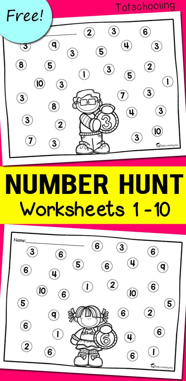 childrens number worksheets