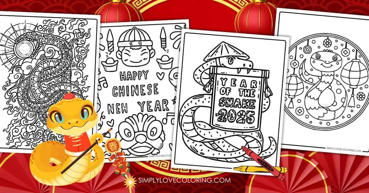 chinese new year coloring worksheets
