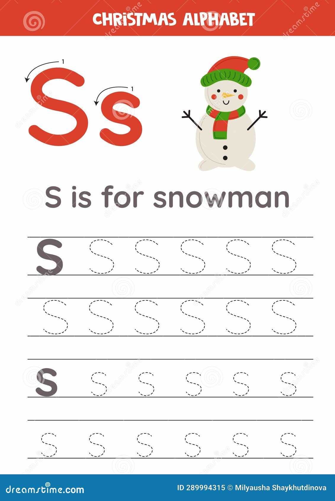 christmas alphabet worksheets