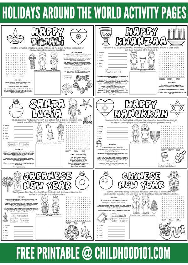 christmas around the world worksheets free