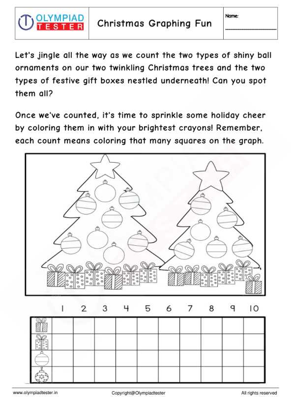 christmas counting worksheets for kindergarten