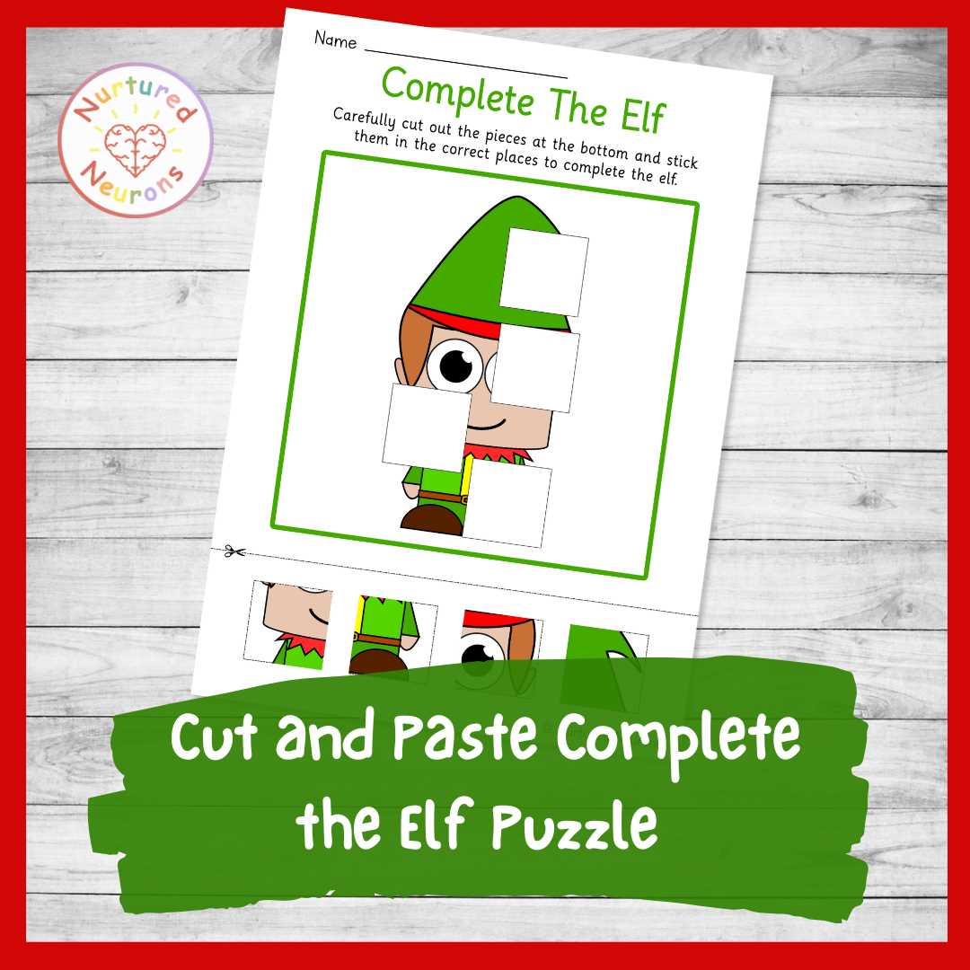 christmas elf worksheet