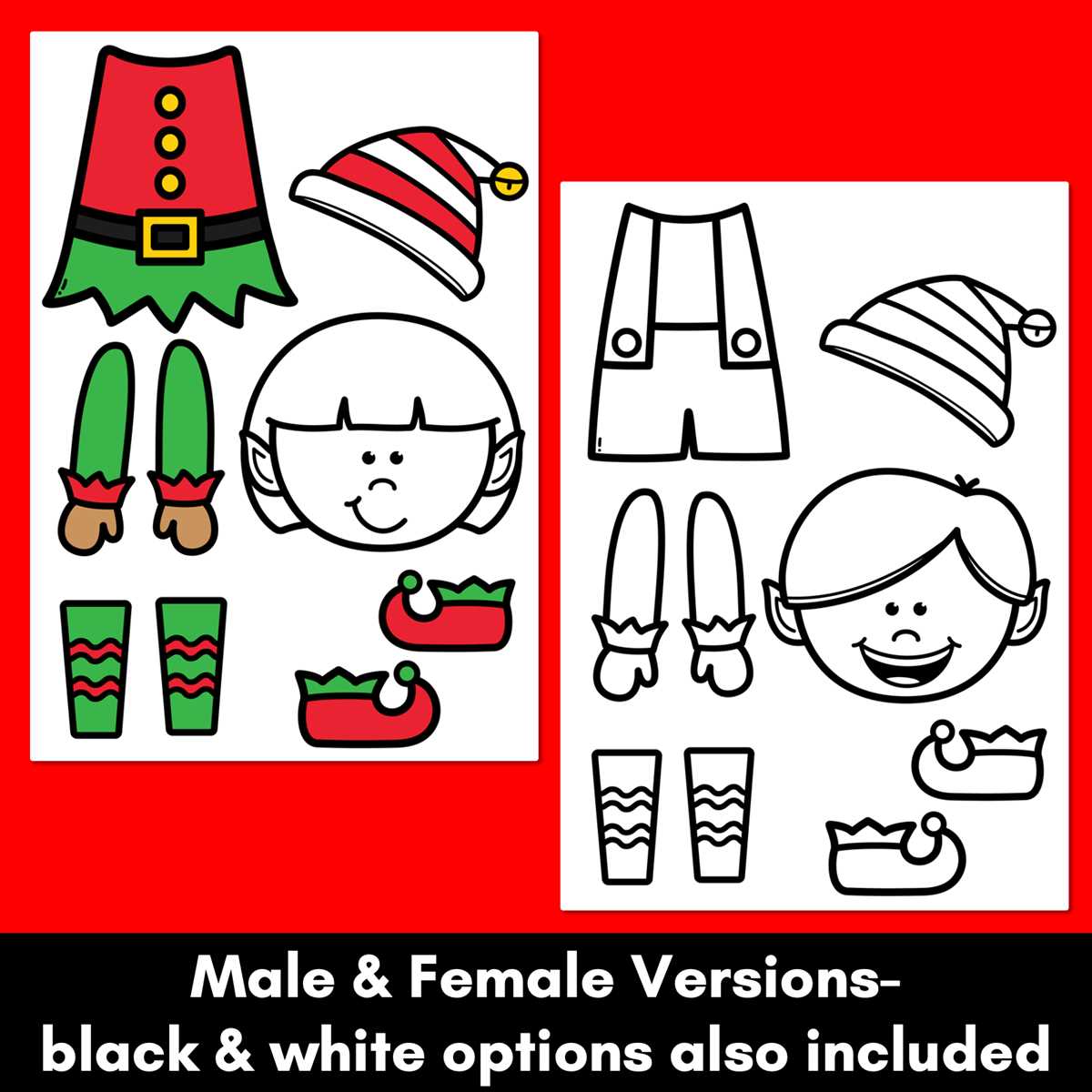christmas elf worksheet