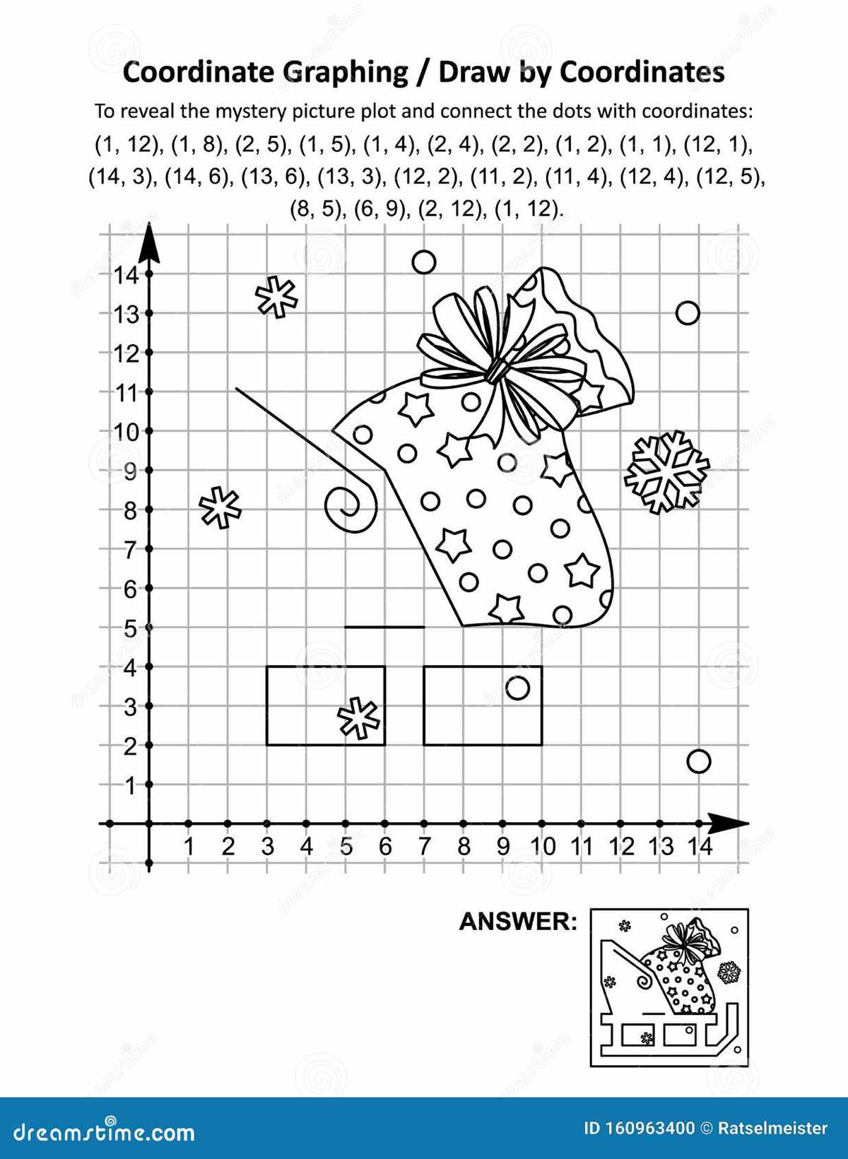 christmas graphing worksheets free