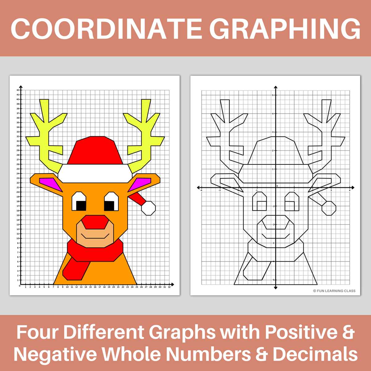 christmas graphing worksheets middle school