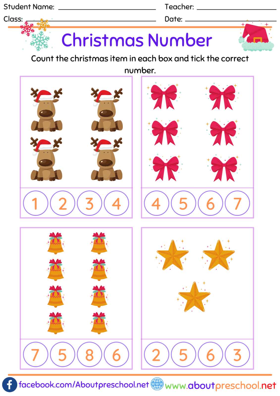 christmas worksheets pre k