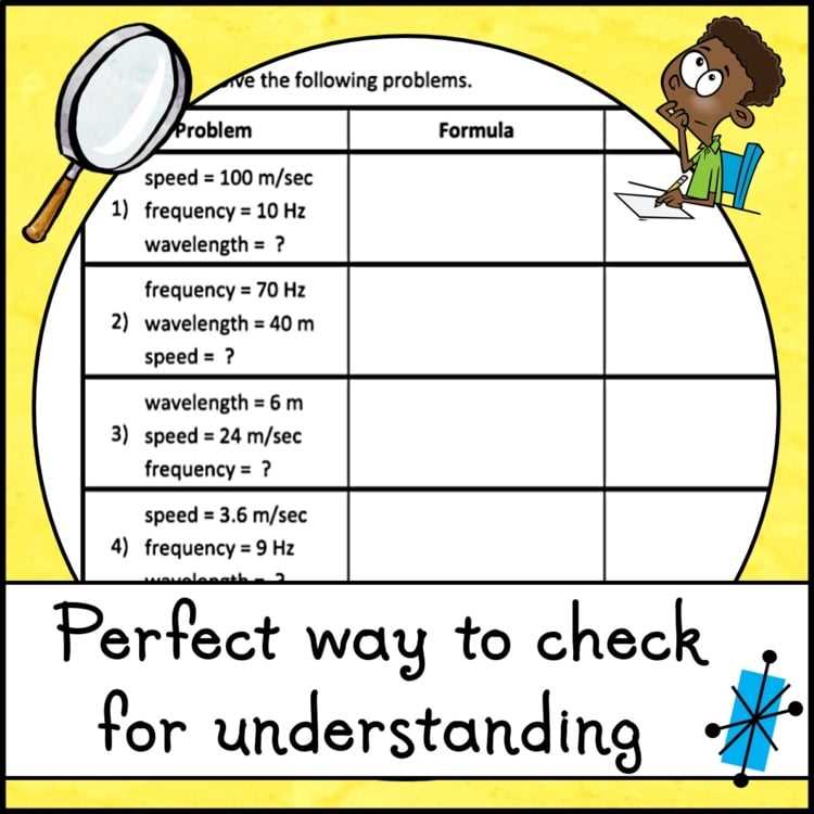 wave calculations worksheet