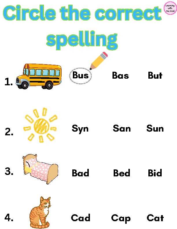 circle the correct spelling worksheet generator circle the correct spelling worksheet generator