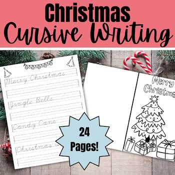 christmas cursive writing worksheets