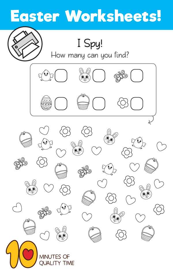 easter i spy worksheet