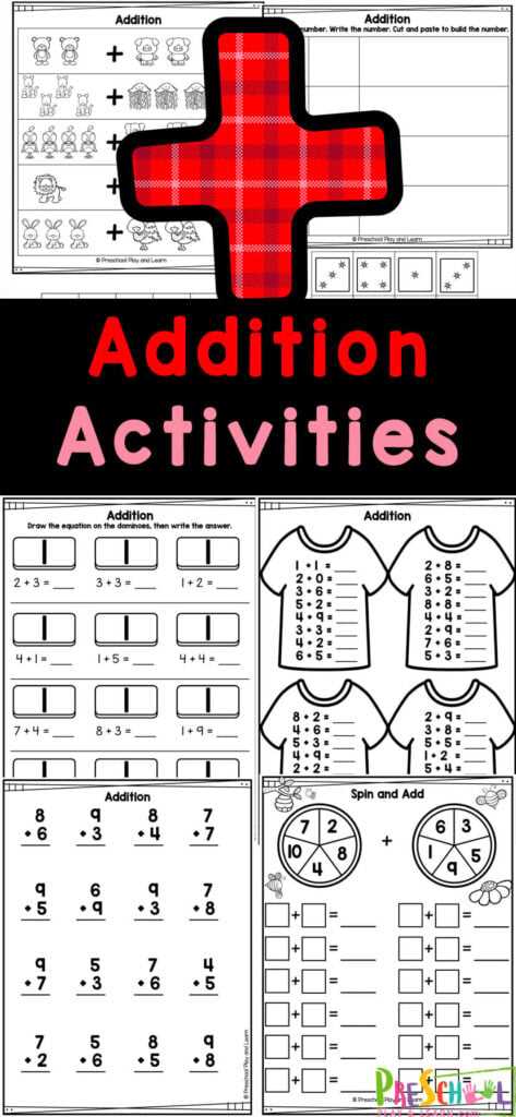 addition activity worksheets