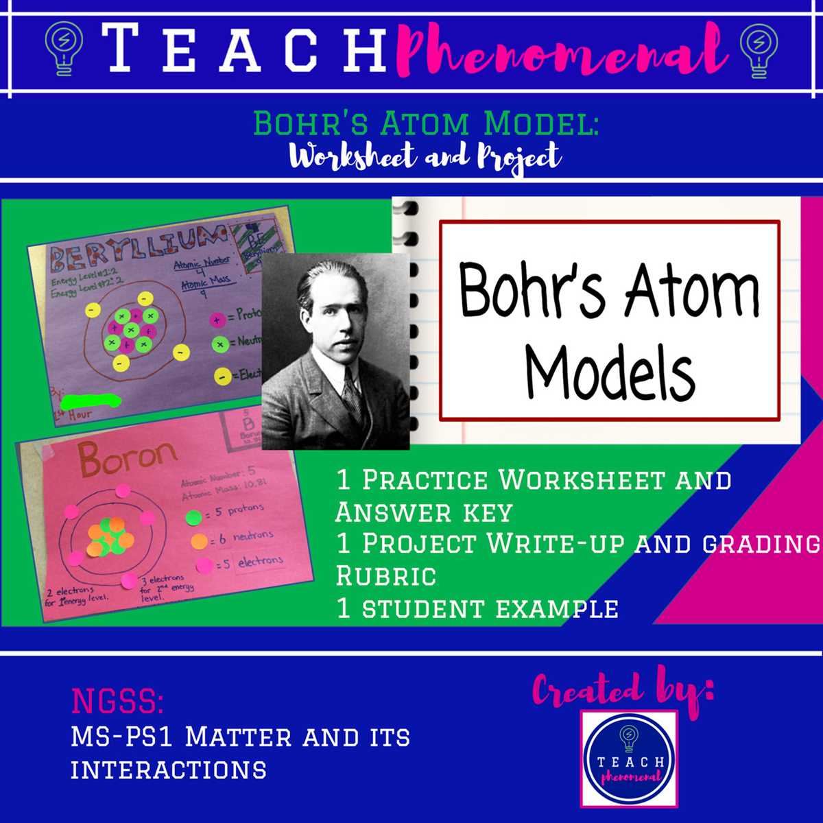 bohr model worksheet