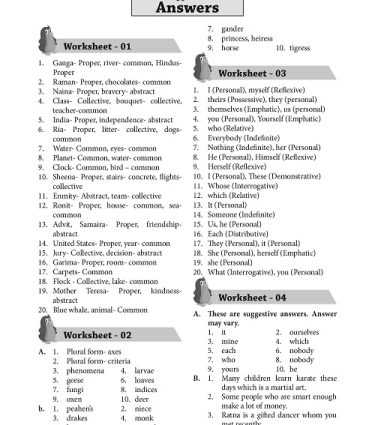 class 7 english grammar worksheets