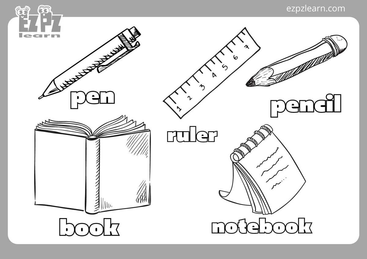 classroom materials worksheet