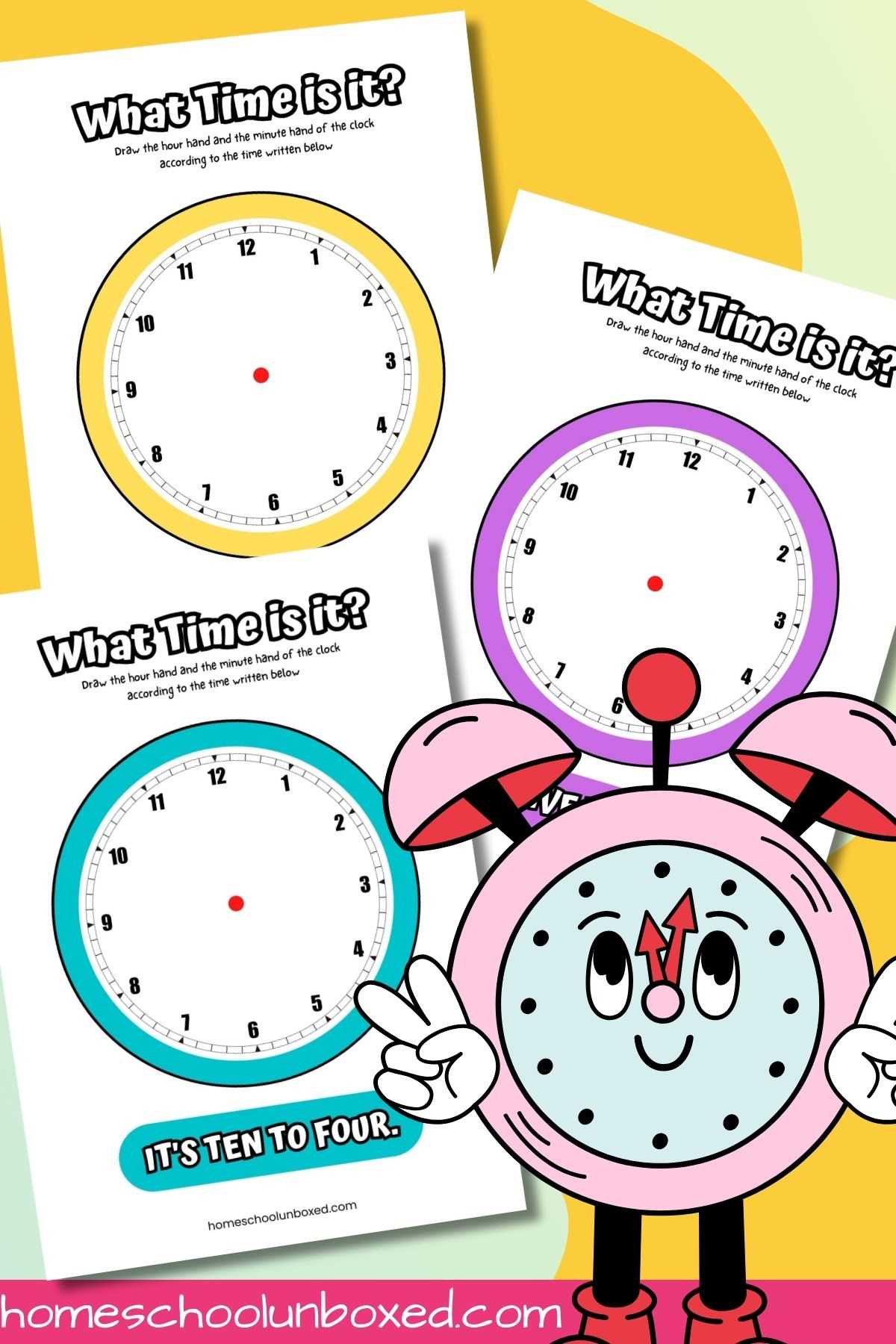 clock for kids worksheets