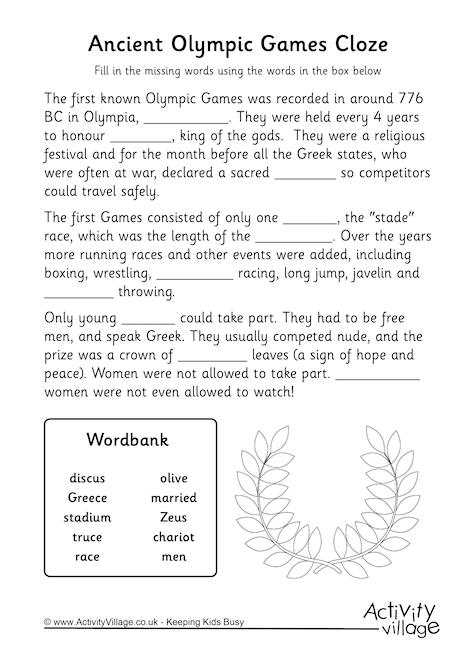 clozeline worksheet