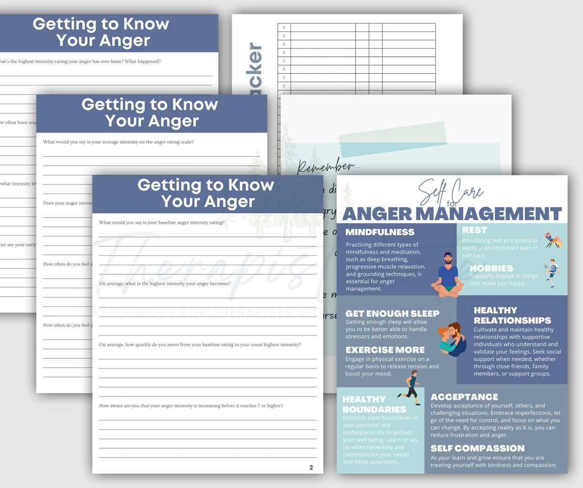 cognitive behavioral therapy anger management worksheets