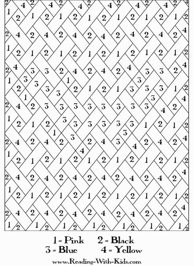 color by number worksheets adults