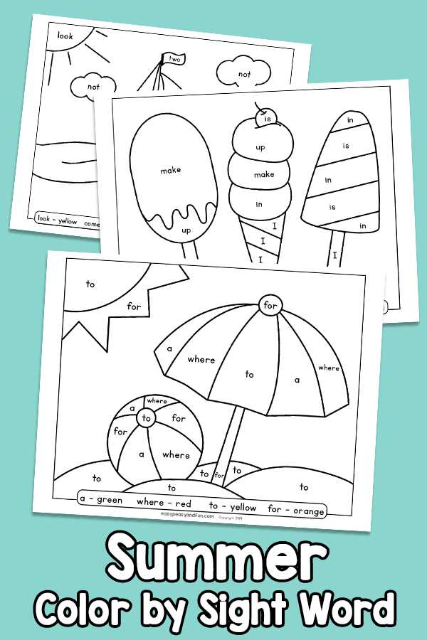 color by word worksheets color by word worksheets