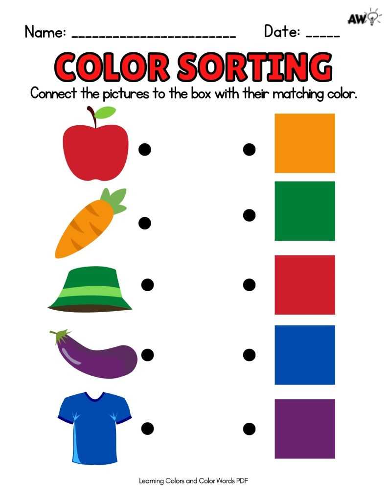 color match worksheet