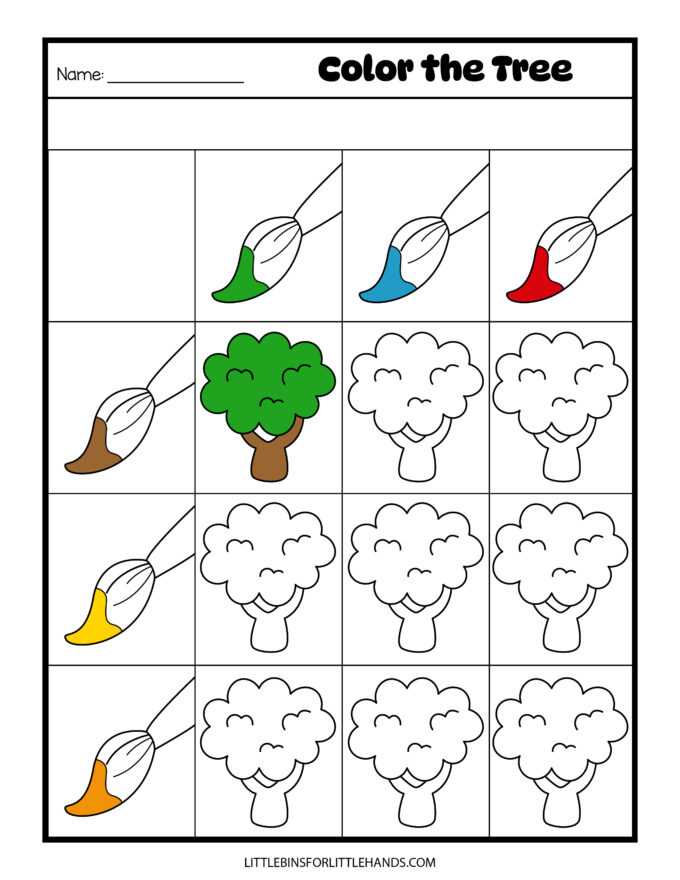 color preschool worksheets