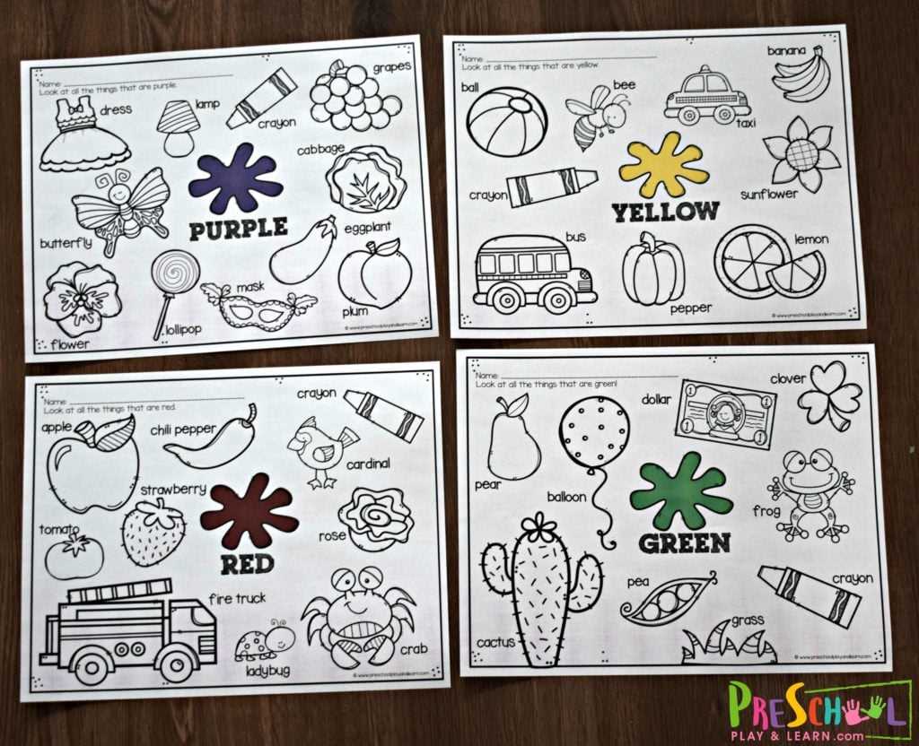 coloring worksheet for preschool