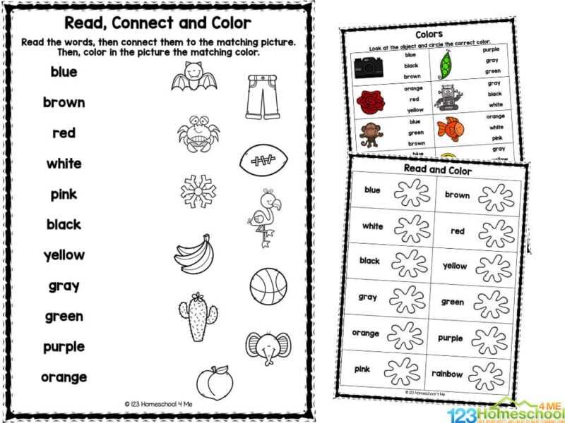 colors worksheet preschool