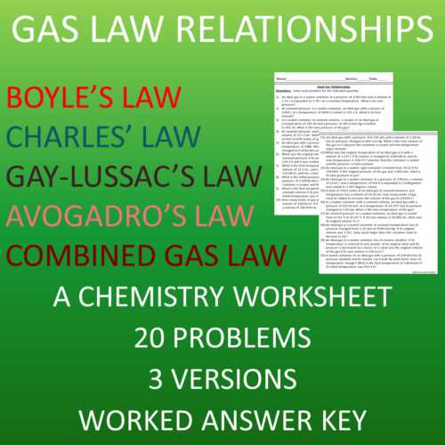 combined gas laws worksheet combined gas laws worksheet