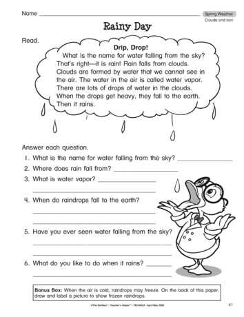 come on rain worksheets