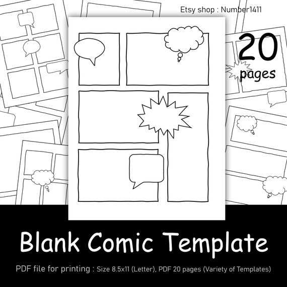 comic strip format worksheet