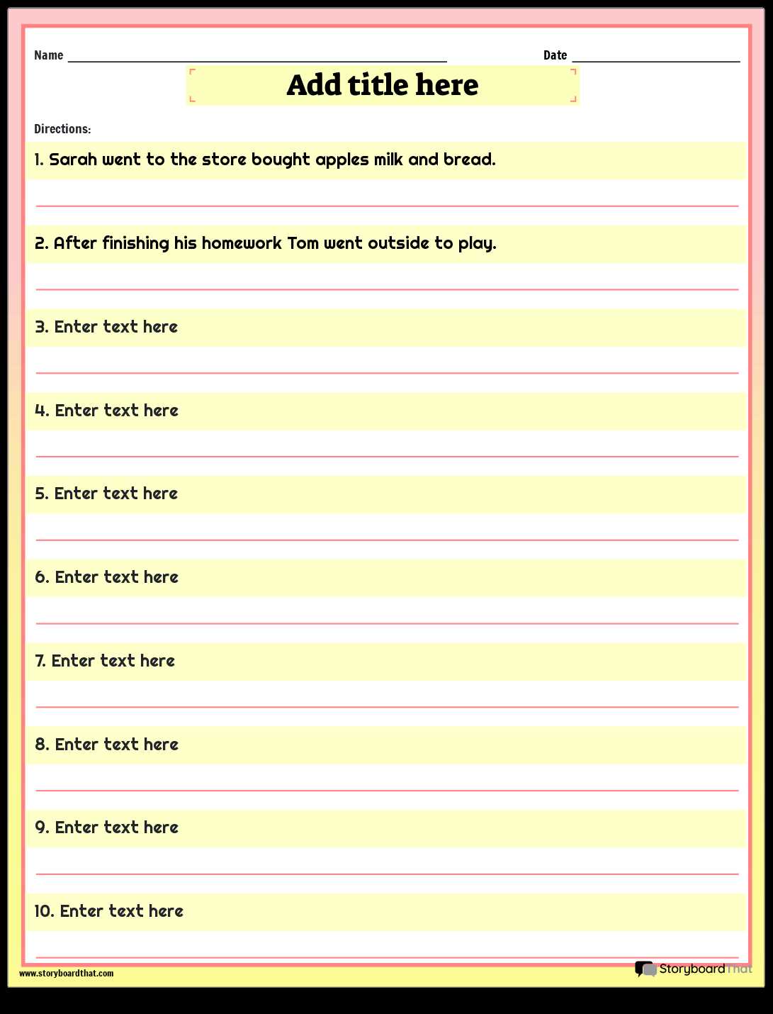 comma usage worksheets