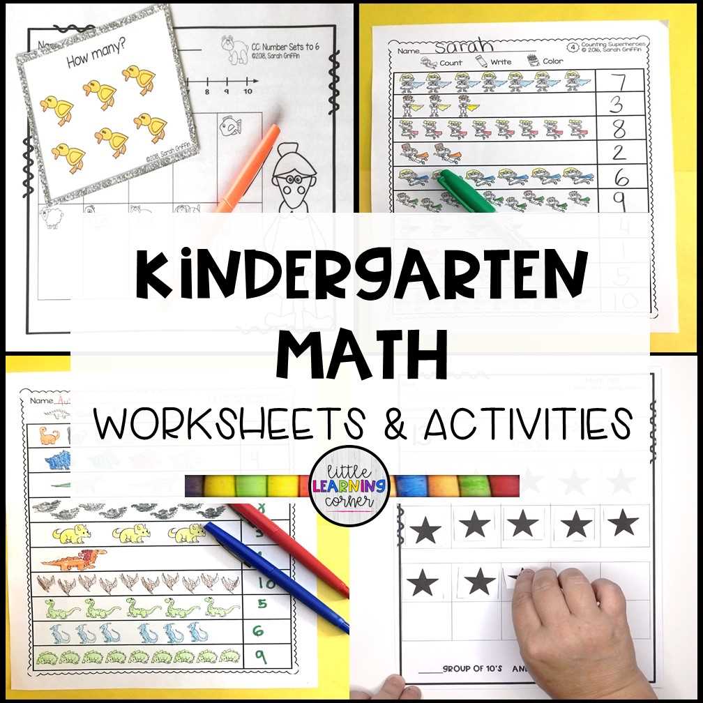 common core math for kindergarten worksheets