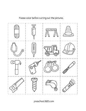 community helpers preschool worksheets
