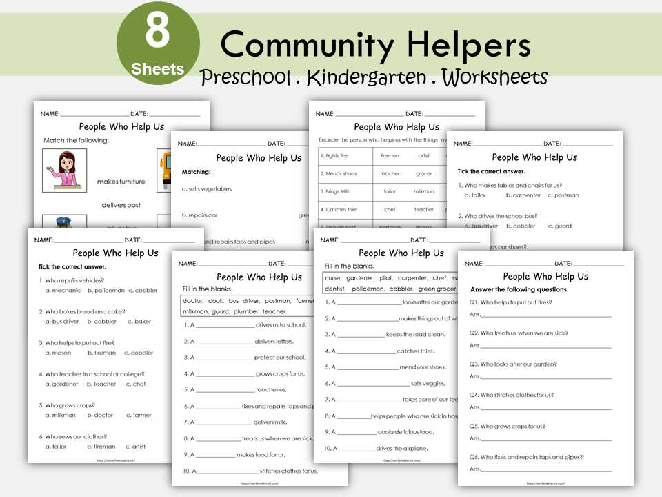 community helpers worksheets for grade 2