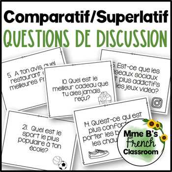 comparatif french worksheet