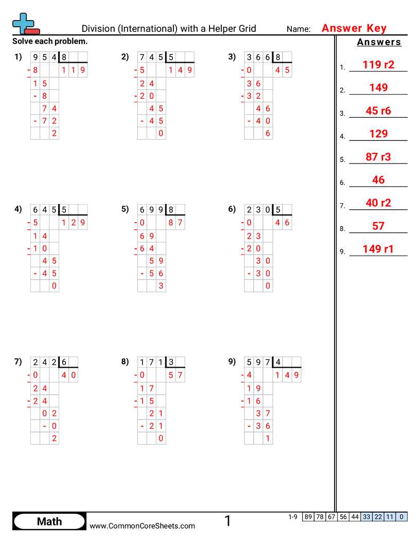 compatible numbers in division worksheets